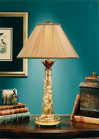 8510 Wildwood Lamps Footed Floral Lamp