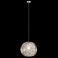 851840-106L Fine Art Lighting Natural Inspirations 4.5"W Round Drop Light with Silver w/Nebula Glass Drop Finish