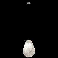 851840-15L Fine Art Lighting Natural Inspirations 4.5"W Round Drop Light with Silver w/Clear Quartz Glass Drop Finish