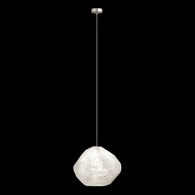 851840-26L Fine Art Lighting Natural Inspirations 5"W Round Drop Light with Gold w/Clear Quartz Glass Drop Finish