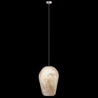 851840-27L Fine Art Lighting Natural Inspirations 4.75"W Round Drop Light with Gold w/Natural Quartz Glass Drop Finish