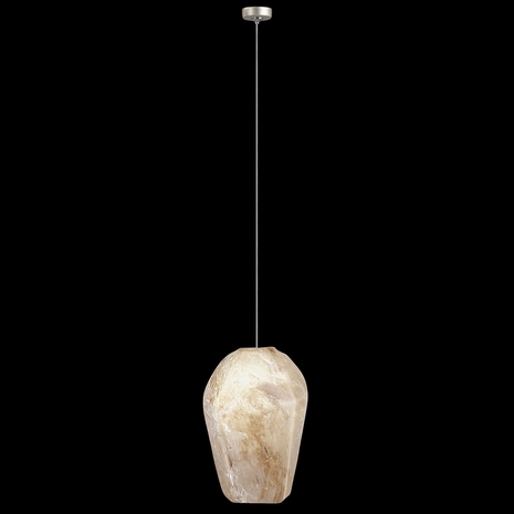 851840-27L Fine Art Lighting Natural Inspirations 4.75"W Round Drop Light with Gold w/Natural Quartz Glass Drop Finish