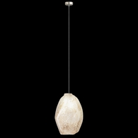 851840-28L Fine Art Lighting Natural Inspirations 4.5"W Round Drop Light with Gold w/Natural Quartz Glass Drop Finish