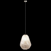 851840-29L Fine Art Lighting Natural Inspirations 4.5"W Round Drop Light with Gold w/Natural Quartz Glass Drop Finish