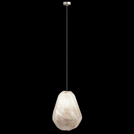 851840-29L Fine Art Lighting Natural Inspirations 4.5"W Round Drop Light with Gold w/Natural Quartz Glass Drop Finish