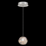 852240-106L Fine Art Lighting Natural Inspirations 5.5"W Round Drop Light with Silver w/Nebula Glass Drop Finish