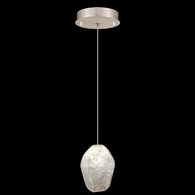 852240-23L Fine Art Lighting Natural Inspirations 5.5"W Round Drop Light with Gold w/Clear Quartz Glass Drop Finish