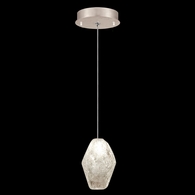 852240-24L Fine Art Lighting Natural Inspirations 5.5"W Round Drop Light with Gold w/Clear Quartz Glass Drop Finish