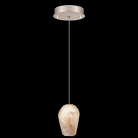 852240-27L Fine Art Lighting Natural Inspirations 5.5"W Round Drop Light with Gold w/Natural Quartz Glass Drop Finish