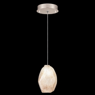 852240-28L Fine Art Lighting Natural Inspirations 5.5"W Round Drop Light with Gold w/Natural Quartz Glass Drop Finish
