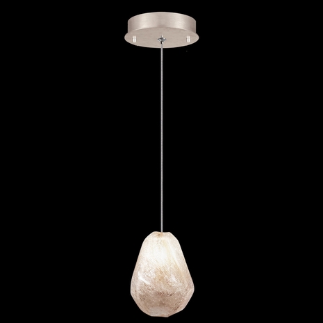 852240-29L Fine Art Lighting Natural Inspirations 5.5"W Round Drop Light with Gold w/Natural Quartz Glass Drop Finish