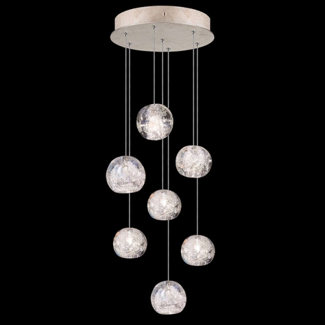 852640-206LD Fine Art Lamps Natural Inspirations 14"W Round Pendant with Gold Finish