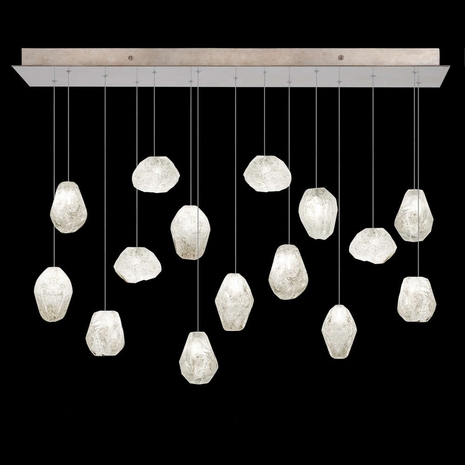 853740-23LD Fine Art Lamps Natural Inspirations 48"W Rectangular Pendant with Gold Finish