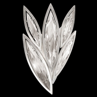 854050-12ST Fine Art Lamps 4 Light Marquise 22" Left Side Sconce with Silver Finish
