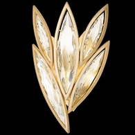 854050-22ST Fine Art Lamps 4 Light Marquise 22" Left Side Sconce with Gold Finish