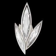 854250-12ST Fine Art Lighting Marquise 21"H LSF Sconce with Silver Finish