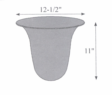 86 Hubbardton Forge Deep Bell Glass Shade