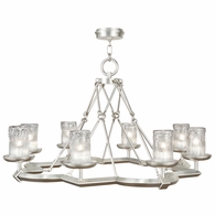860340-2ST Fine Art Lamps 8 Light Liaison 40" Round Chandelier with Silver Finish