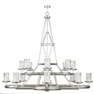 860540-2 Fine Art Lighting Liason 58"W Round Chandelier with Silver Finish