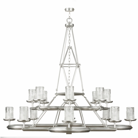 860540-2 Fine Art Lighting Liason 58"W Round Chandelier with Silver Finish