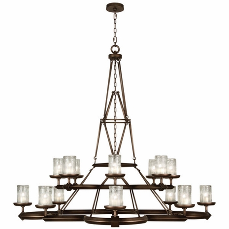 860540 Fine Art Lighting Liason 58"W Round Chandelier with Bronze Finish