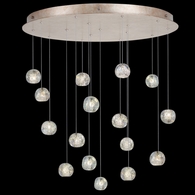 862840-206L Fine Art Lighting Natural Inspirations 32"W Round Pendant with Gold w/Nebula Glass Drops Finish