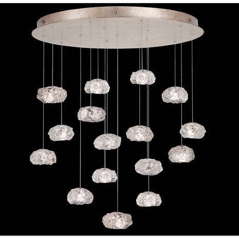 862840-21LD Fine Art Lamps 16 Light Natural Inspirations 32" Round Pendant with Gold Finish