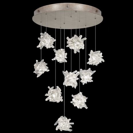863540-202LD Fine Art Lamps 10 Light Natural Inspirations 22" Round Pendant with Gold Finish