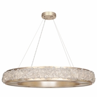 878040-1ST Fine Art Lighting Arctic Halo 38"W Round Pendant with Gold Finish