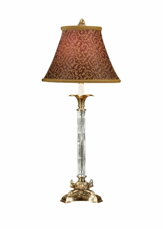 8781 Wildwood Lamps Crystal Stick Lamp with Lead Crystal and Solid Brass with Patina