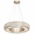 878140-1 Fine Art Lighting Arctic Halo 30"W Round Pendant with Gold Finish