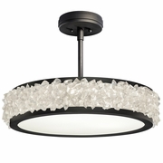 879940-2 Fine Art Lighting Arctic Halo 23"W Round Semi-Flush Mount with Black Finish