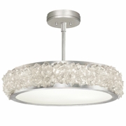 879940 Fine Art Lighting Arctic Halo 23"W Round Semi-Flush Mount with Silver Finish