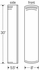 8801L30 Ultralights Lighting Luz Azul 30-Inch Wall Sconce