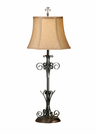 8857 Wildwood Lamps Iron Twists Lamp with Handmade and Finished Wrought Iron