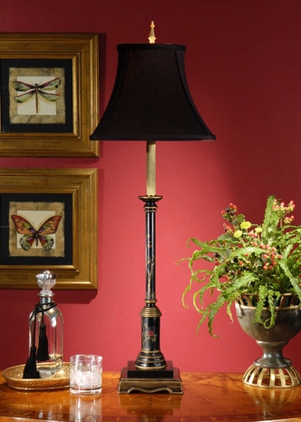 8867 Wildwood Lamps Old Gold Column Lamp with Hand Finished Faux Wood