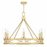 887640-30 Fine Art Lighting Cienfuegos 37.5"W Round Chandelier with Gold Leaf w/No Shades Finish