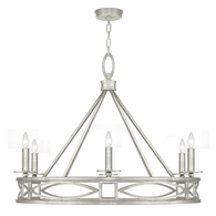 887640-4 Fine Art Lighting Cienfuegos 37.5"W Round Chandelier with Silver Leaf w/No Shades Finish