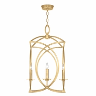 887740-30 Fine Art Lighting Cienfuegos 19.5"W Square Chandelier with Gold Leaf w/No Shades Finish