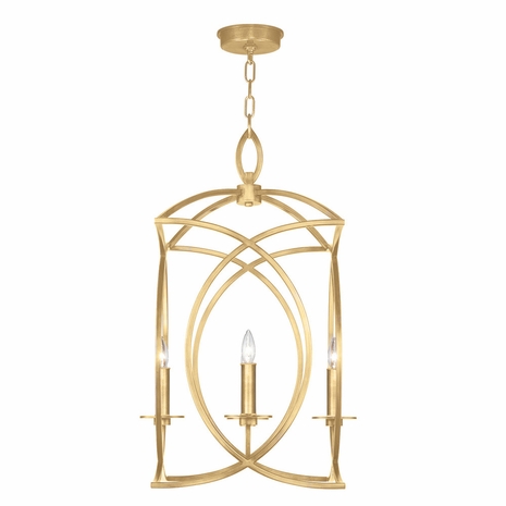 887740-30 Fine Art Lighting Cienfuegos 19.5"W Square Chandelier with Gold Leaf w/No Shades Finish