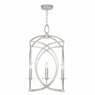 887740-4 Fine Art Lighting Cienfuegos 19.5"W Square Chandelier with Silver Leaf w/No Shades Finish