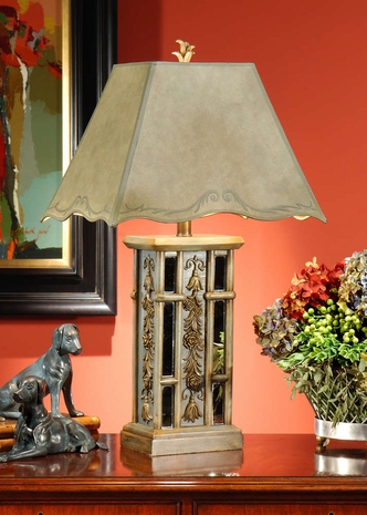 8879 Wildwood Lamps Mirrored Column Lamp