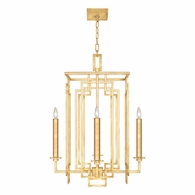 889040-30 Fine Art Lighting Cienfuegos 22"W Square Chandelier with Gold Leaf w/No Shades Finish