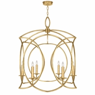 889840-30 Fine Art Lighting Cienfuegos 28.5"W Round Chandelier with Gold Leaf w/No Shades Finish