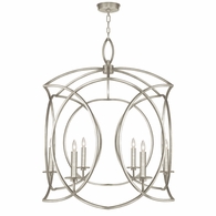 889840-4 Fine Art Lighting Cienfuegos 28.5"W Round Chandelier with Silver Leaf w/No Shades Finish