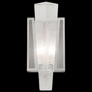 891150-12 Fine Art Lighting Crownstone 15"H Sconce with Silver w/Metal Mesh Inserts Finish