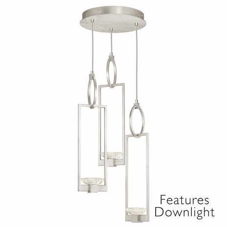 892940-11 Fine Art Lighting Delphi 18.75"W Round Pendant with Silver Finish