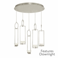 893040-11ST Fine Art Lighting Delphi 26.5"W Round Pendant with Silver Finish