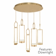 893040-21ST Fine Art Lighting Delphi 26.5"W Round Pendant with Gold Finish