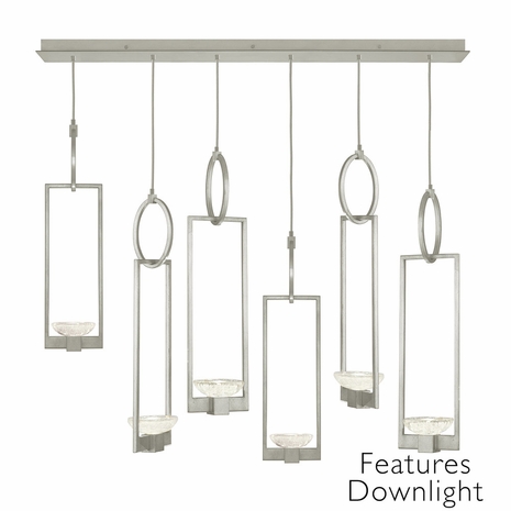 893140-11 Fine Art Lighting Delphi 48"W Rectangular Pendant with Silver Finish